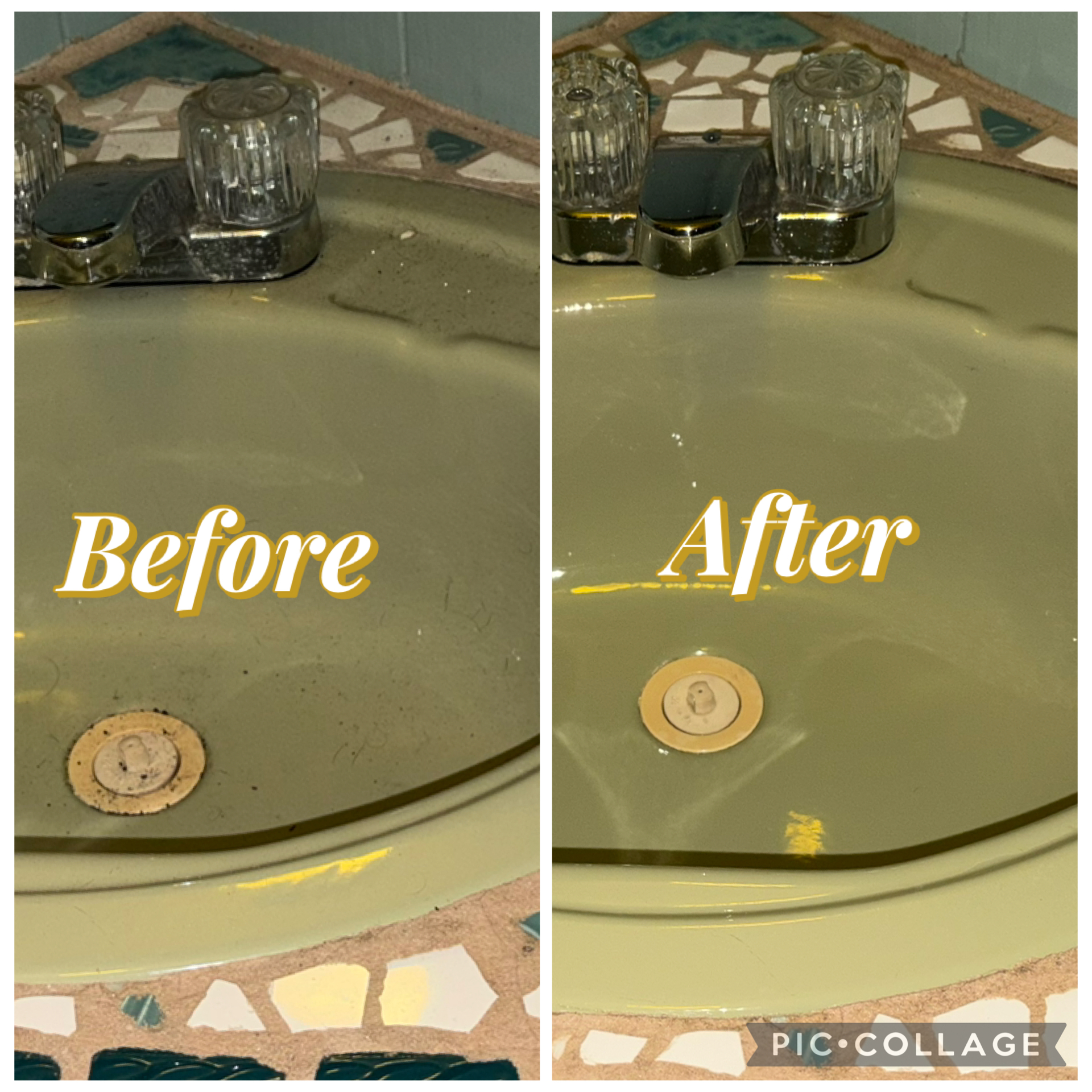 Before and after — Bathroom Sink Detail